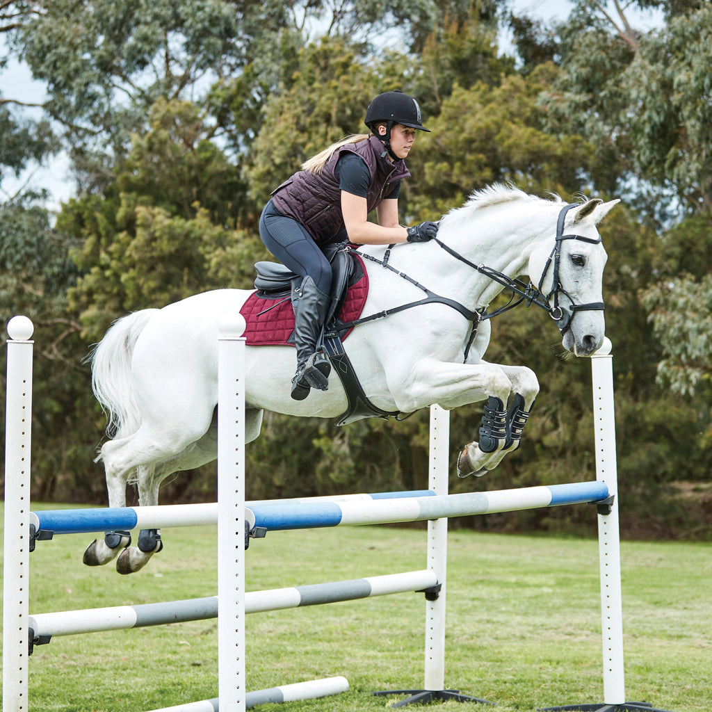 Ultra Grip Jump Saddle Pad Burgundy