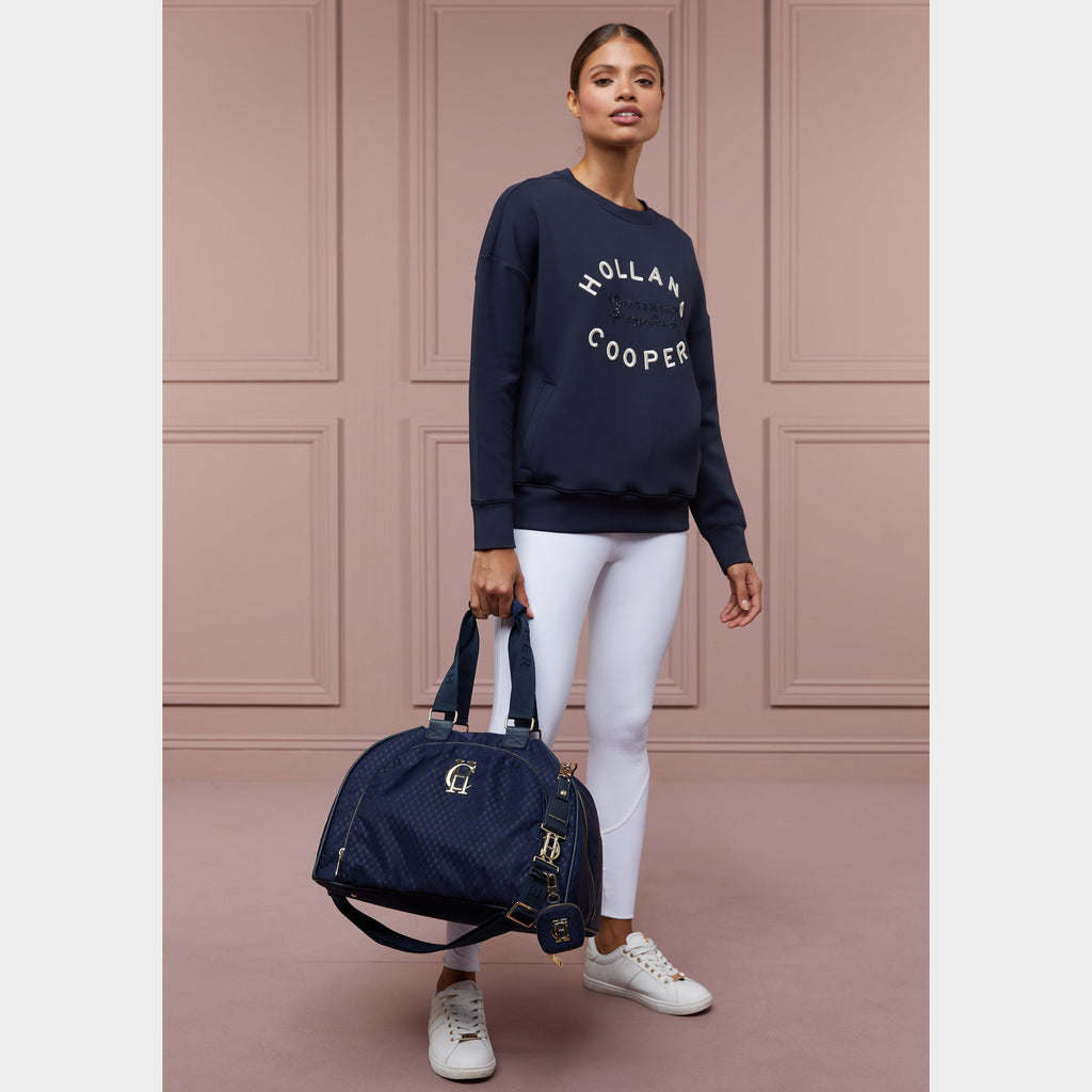 Womens Crystal Crew Neck Sweater