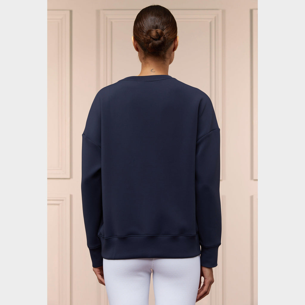 Womens Crystal Crew Neck Sweater