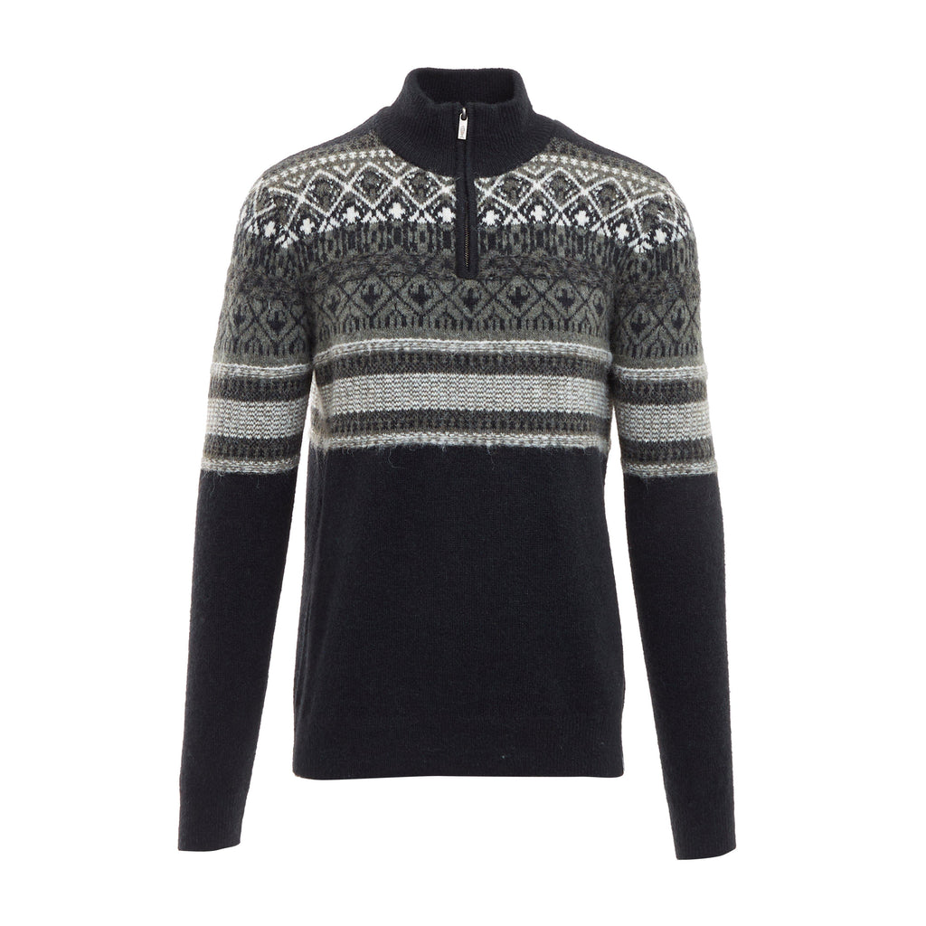 Men’s Yarmouth Fair Isle Half Zip Sweater