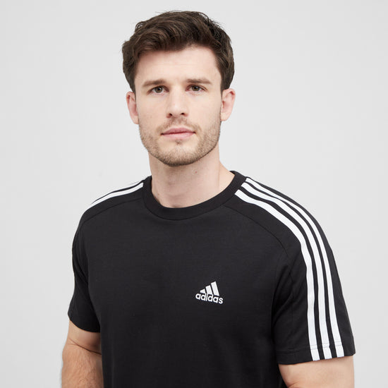 Men's Essentials Single Jersey 3-Stripes Tee
