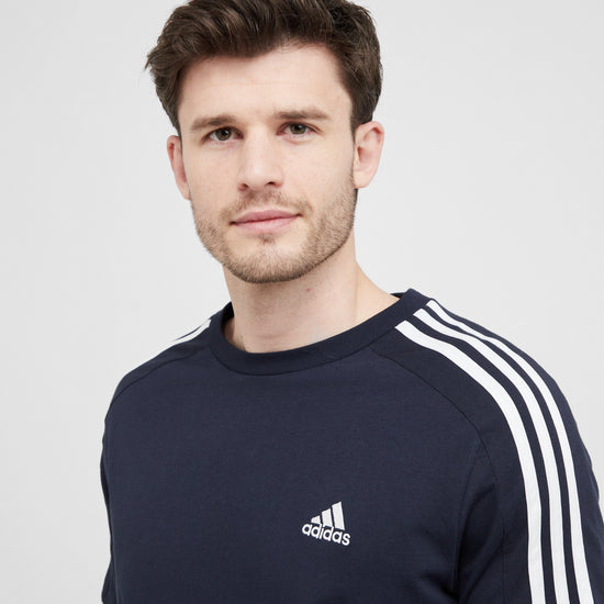 Men's Essentials Single Jersey 3-Stripes Tee