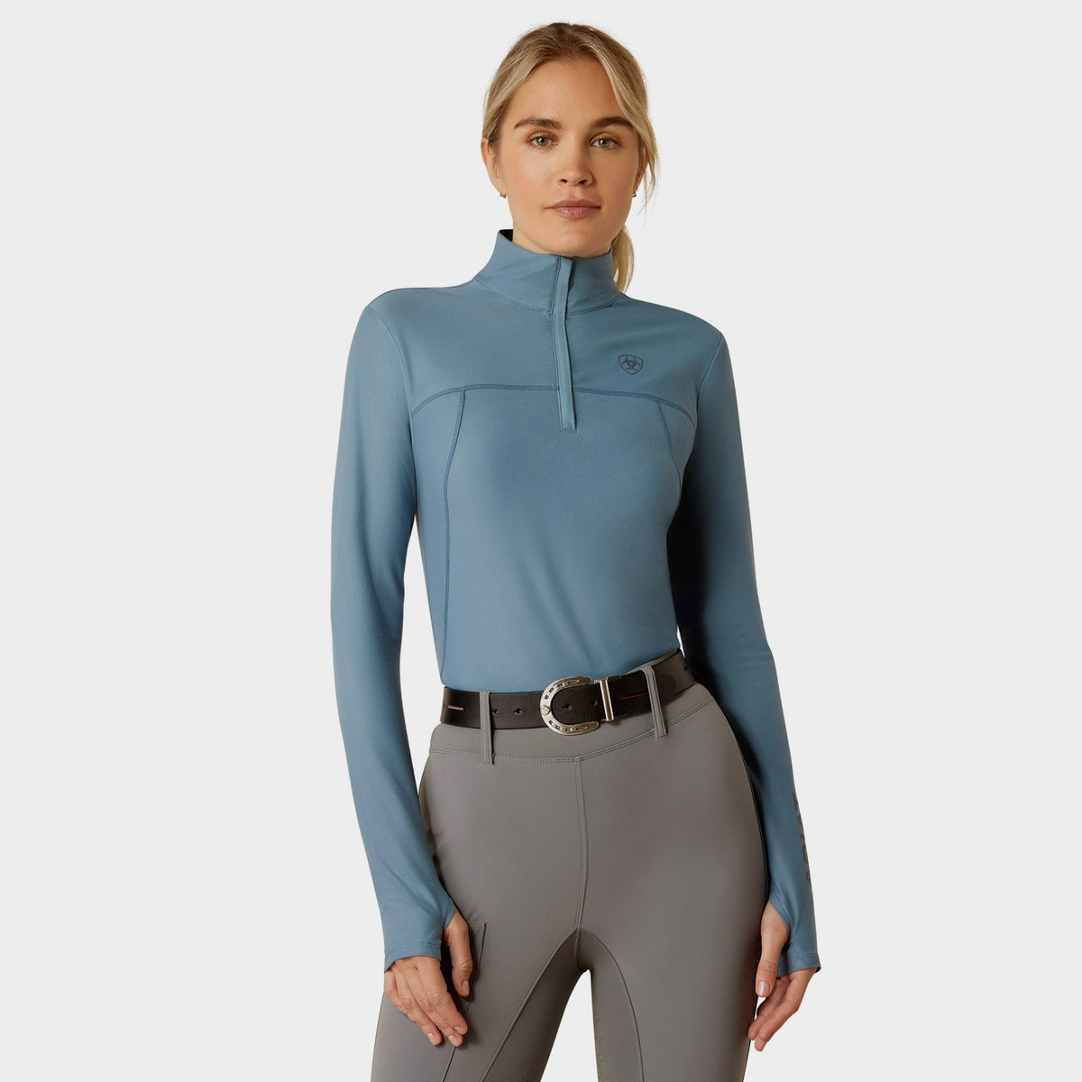 Womens Lowell 3.0 1/4 Zip Base Layer Bluestone