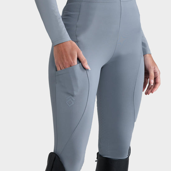 Women’s Core Full Seat Riding Leggings Ash Blue