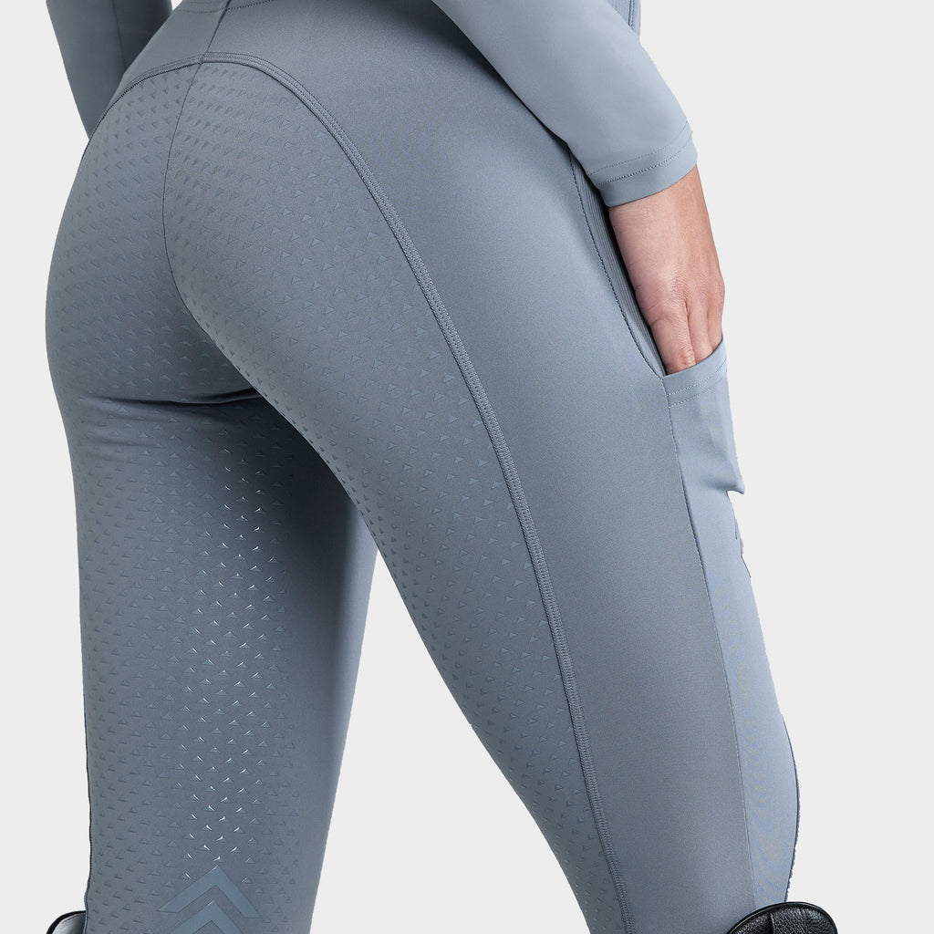 Women’s Core Full Seat Riding Leggings Ash Blue