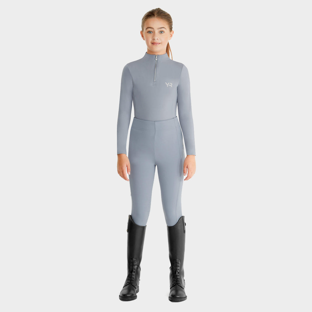 Kids’ Young Rider Baselayer Ash Blue