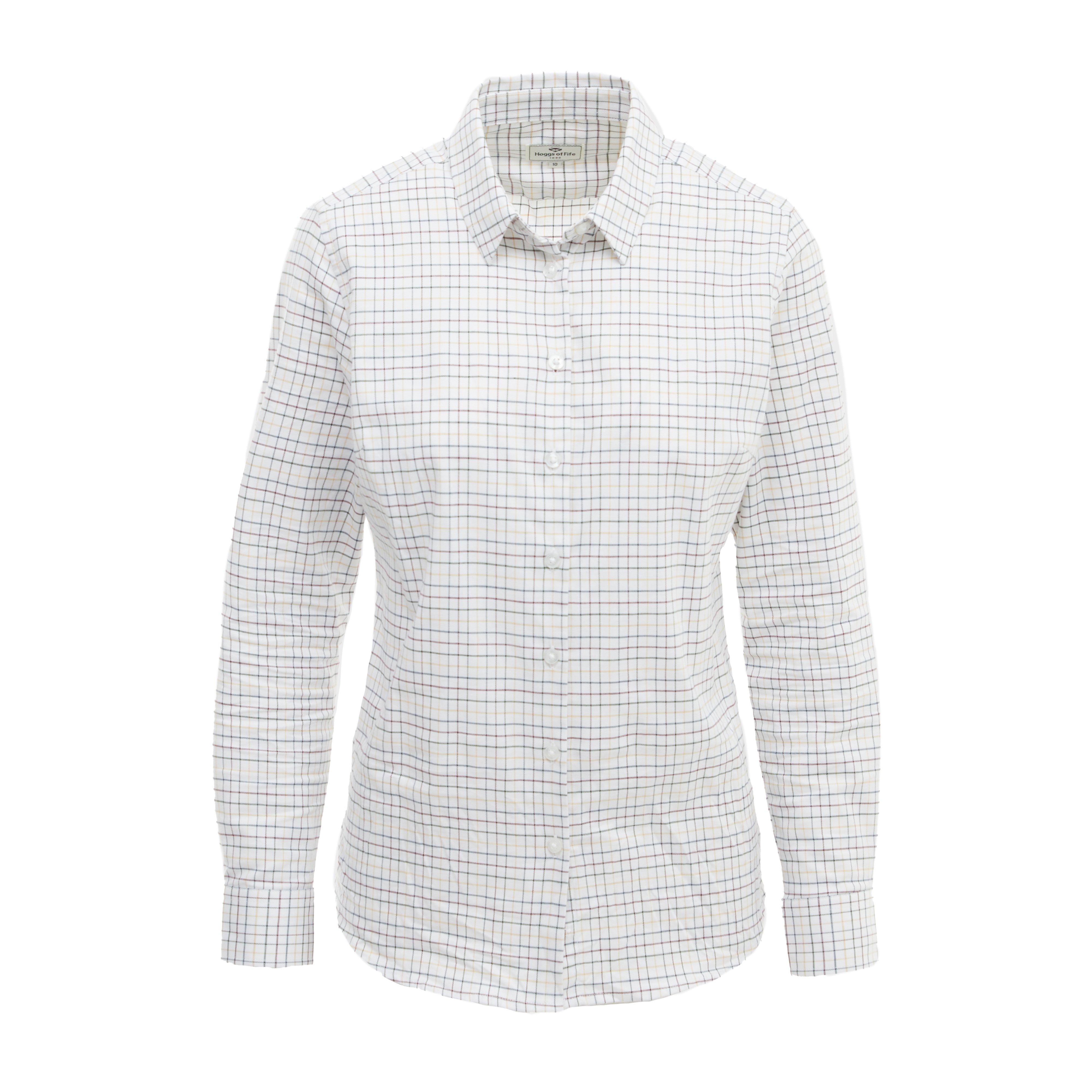 Womens Callie Twill Shirt White/Green/Yellow/Red
