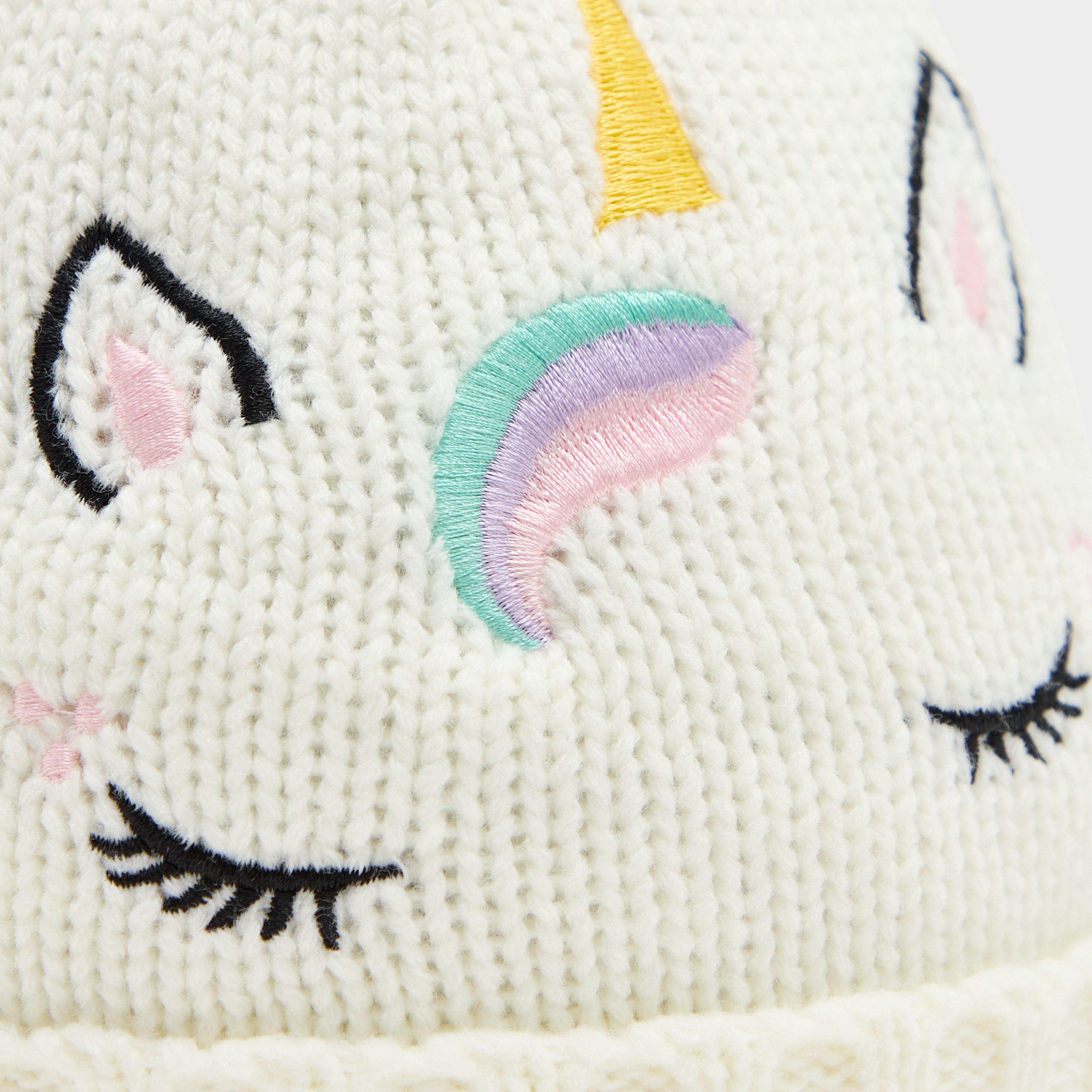 Kids' Embroidered Unicorn Beanie