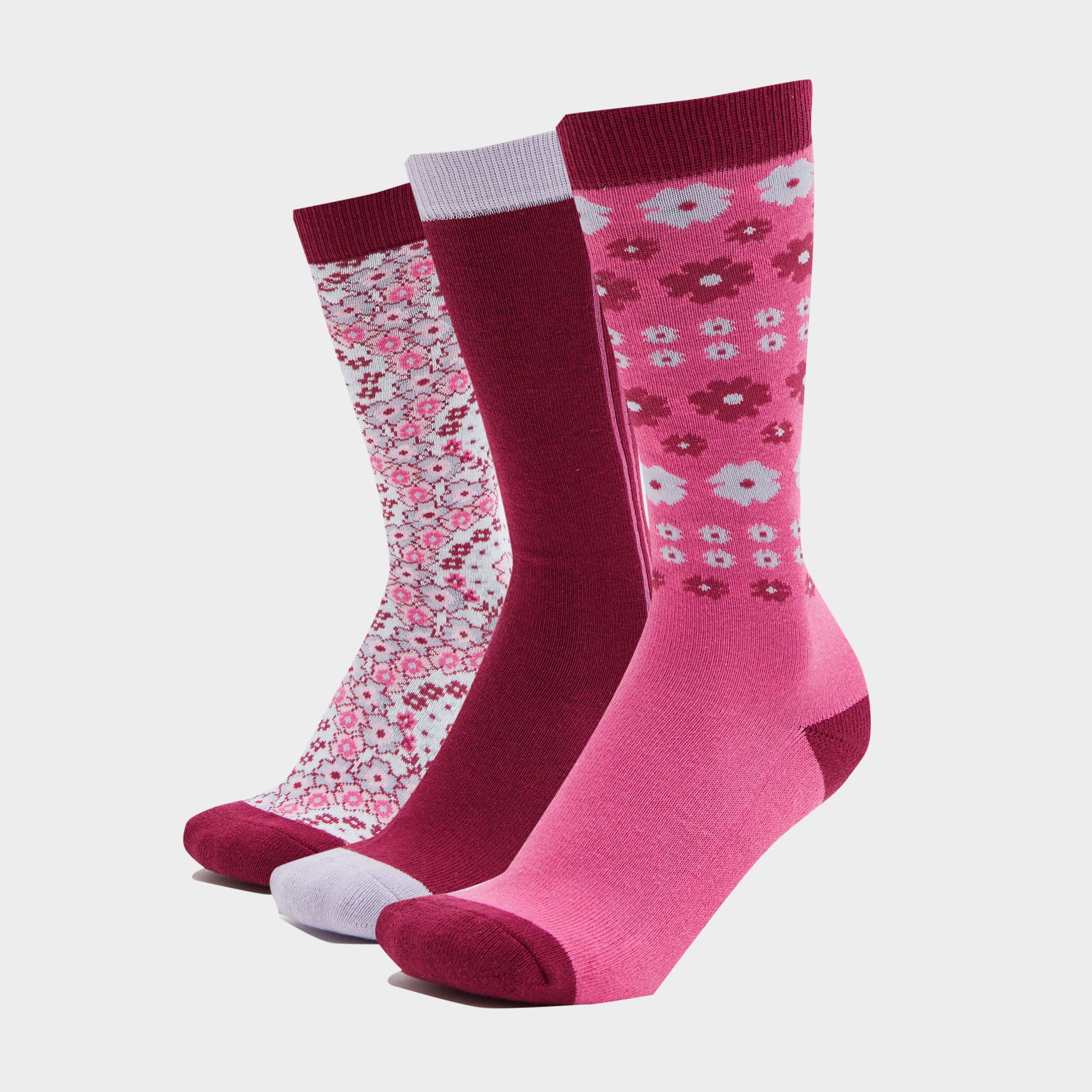 Kids' Pretty Pink Pack of Three Socks