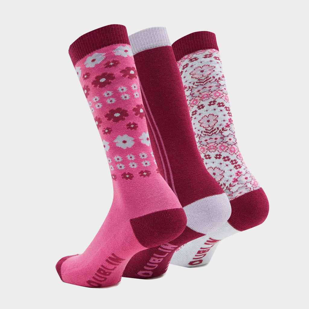 Kids' Pretty Pink Pack of Three Socks