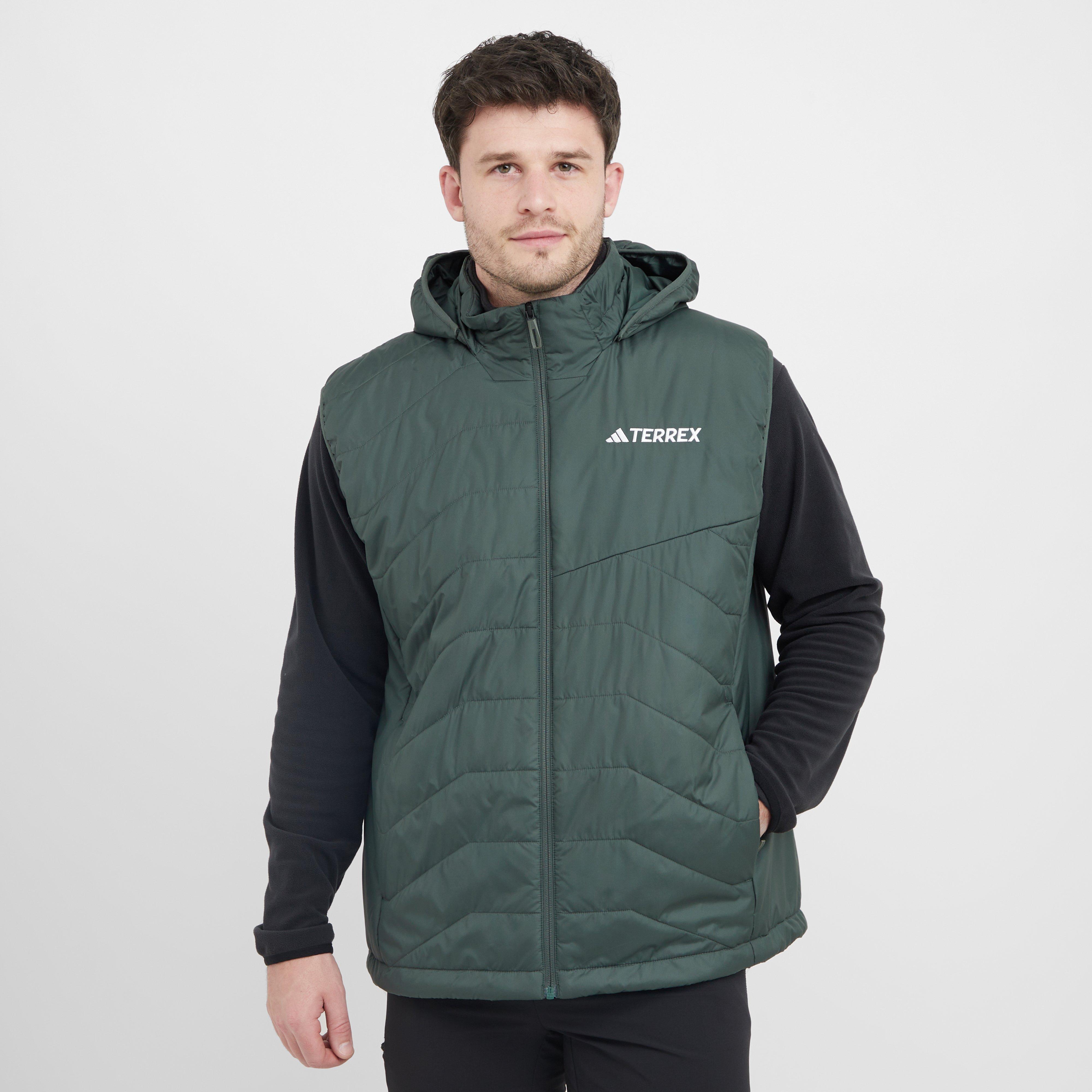 Green adidas Terrex Men's Multi Climawarm Insulated Hooded Vest