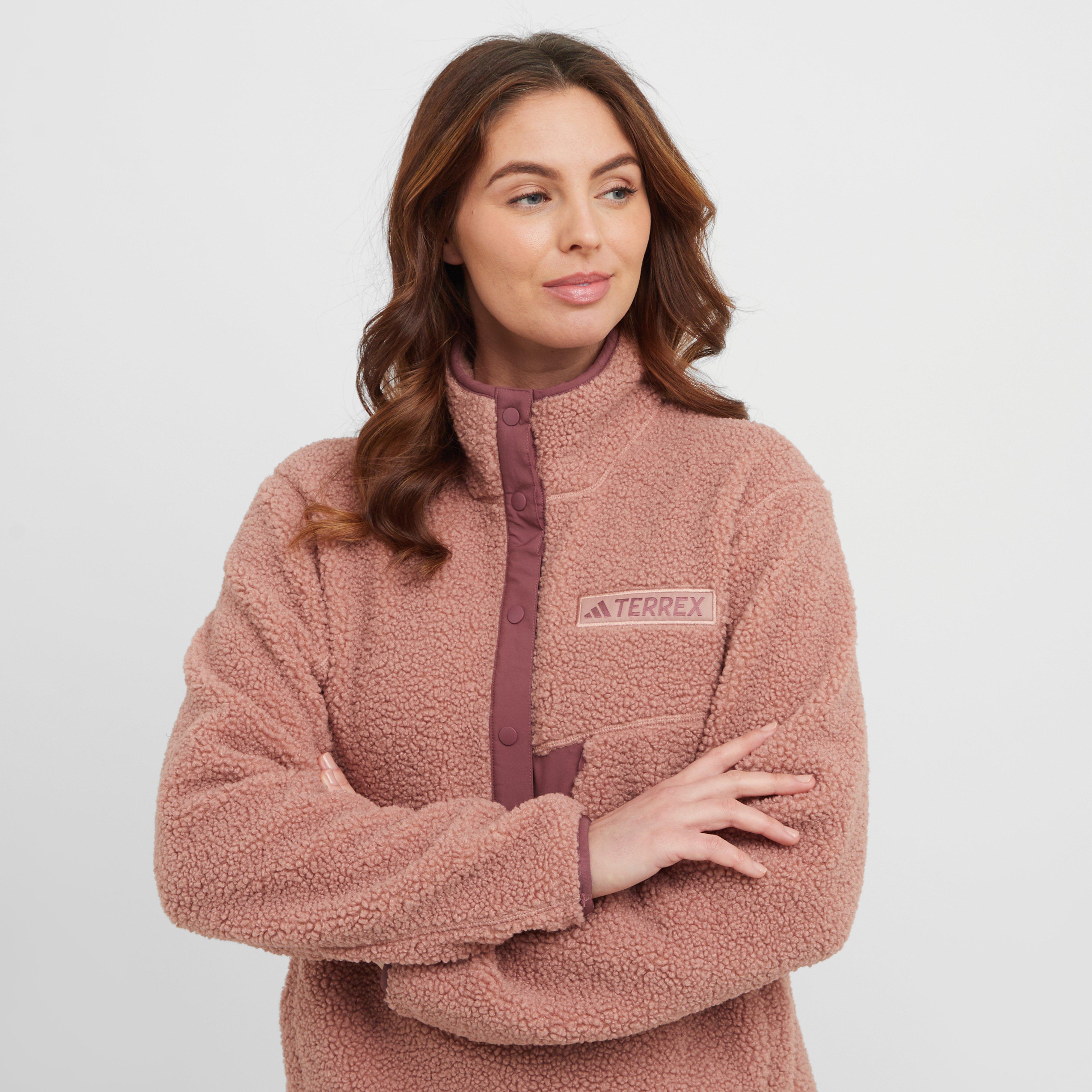 Pink adidas Terrex Women's Xploric High Pile Fleece Pullover