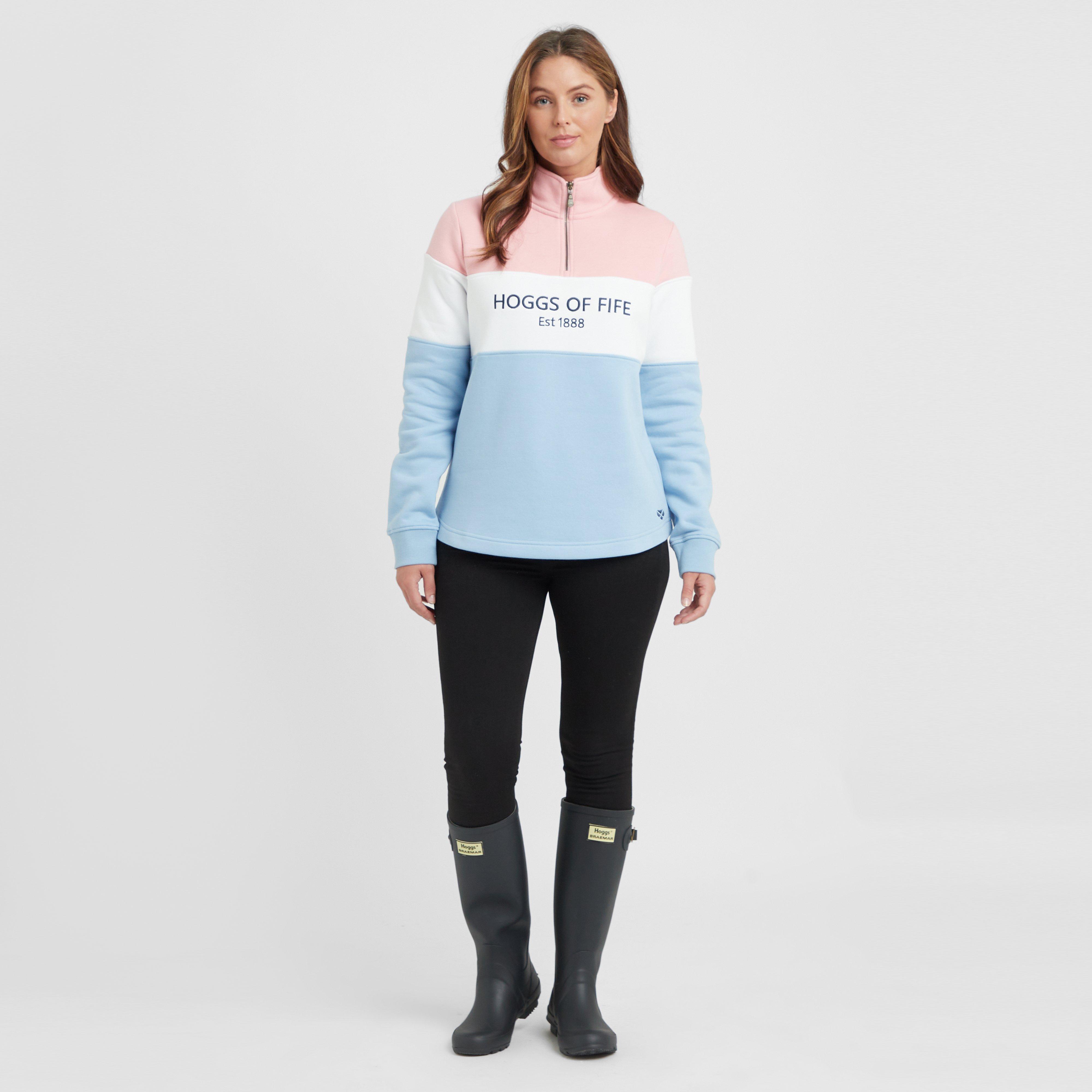 Womens Dumfries 1888 1/4 Zip Sweatshirt Pink/White/Blue