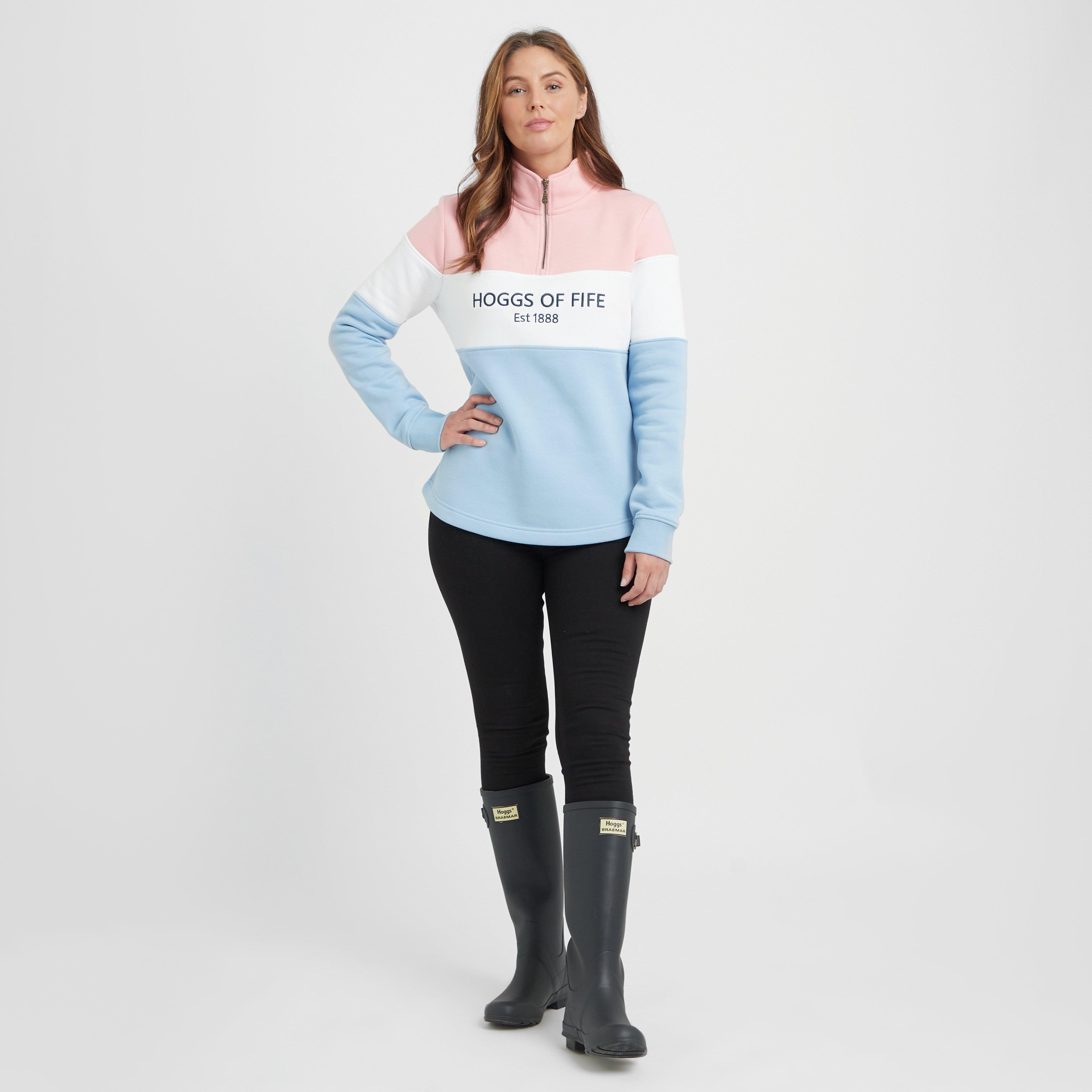 Womens Dumfries 1888 1/4 Zip Sweatshirt Pink/White/Blue