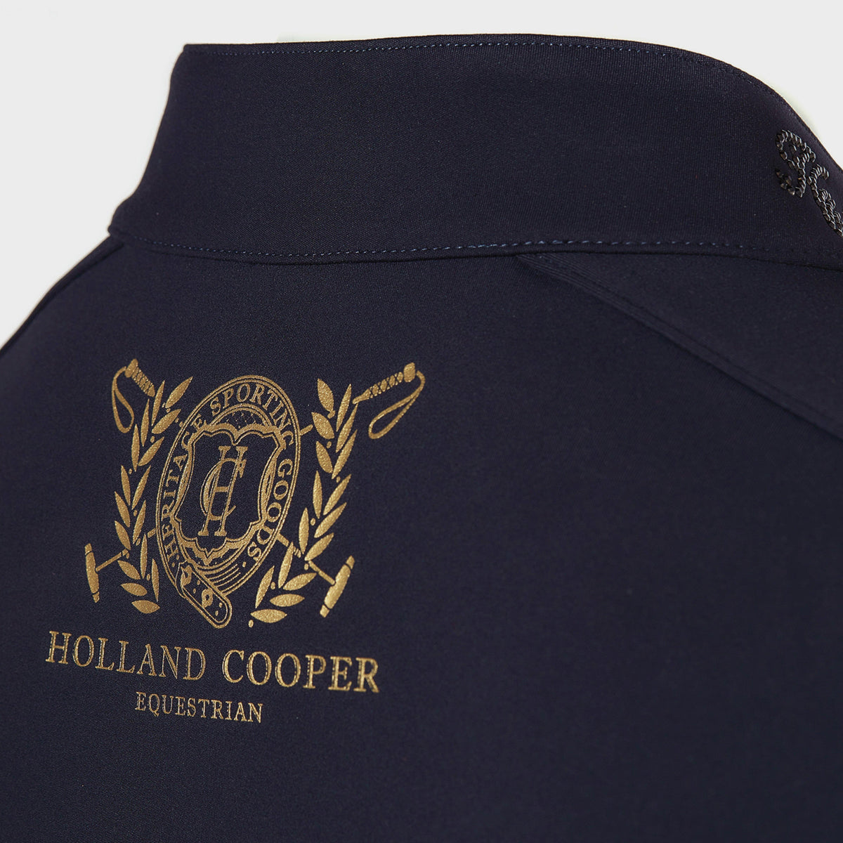 Womens Crystal Zip Sweater Ink Navy