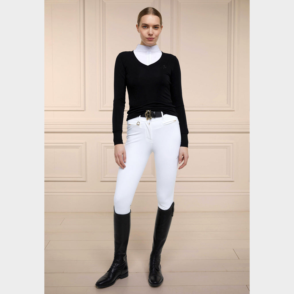 Womens Soft Touch V-Neck Sweater Black