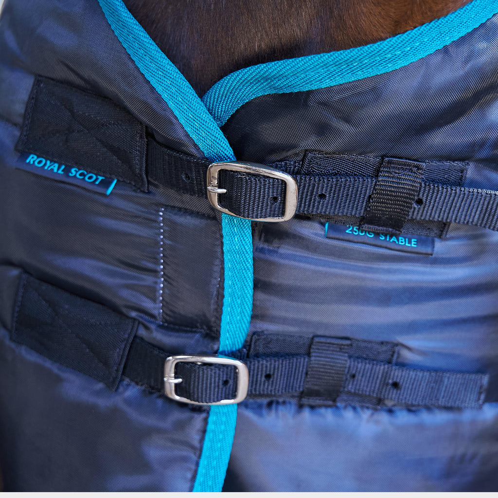 Original 250g Medium Detach-A-Neck Stable Rug Black/Ocean