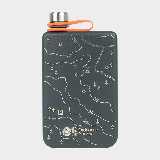 Contour Map Hip Flask