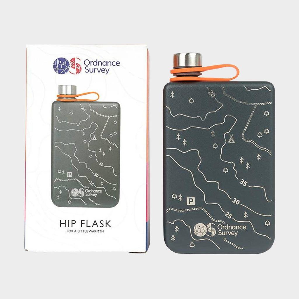 Contour Map Hip Flask