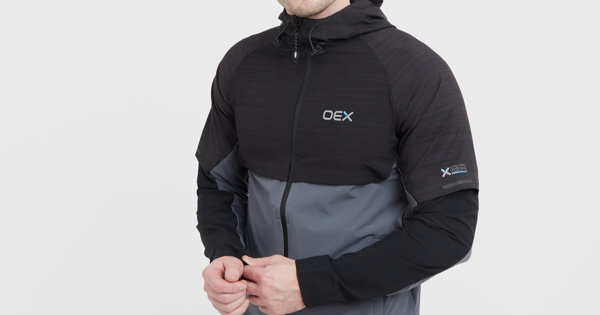 Grey OEX Blue Men’s Peak Track Top – GO Outdoors