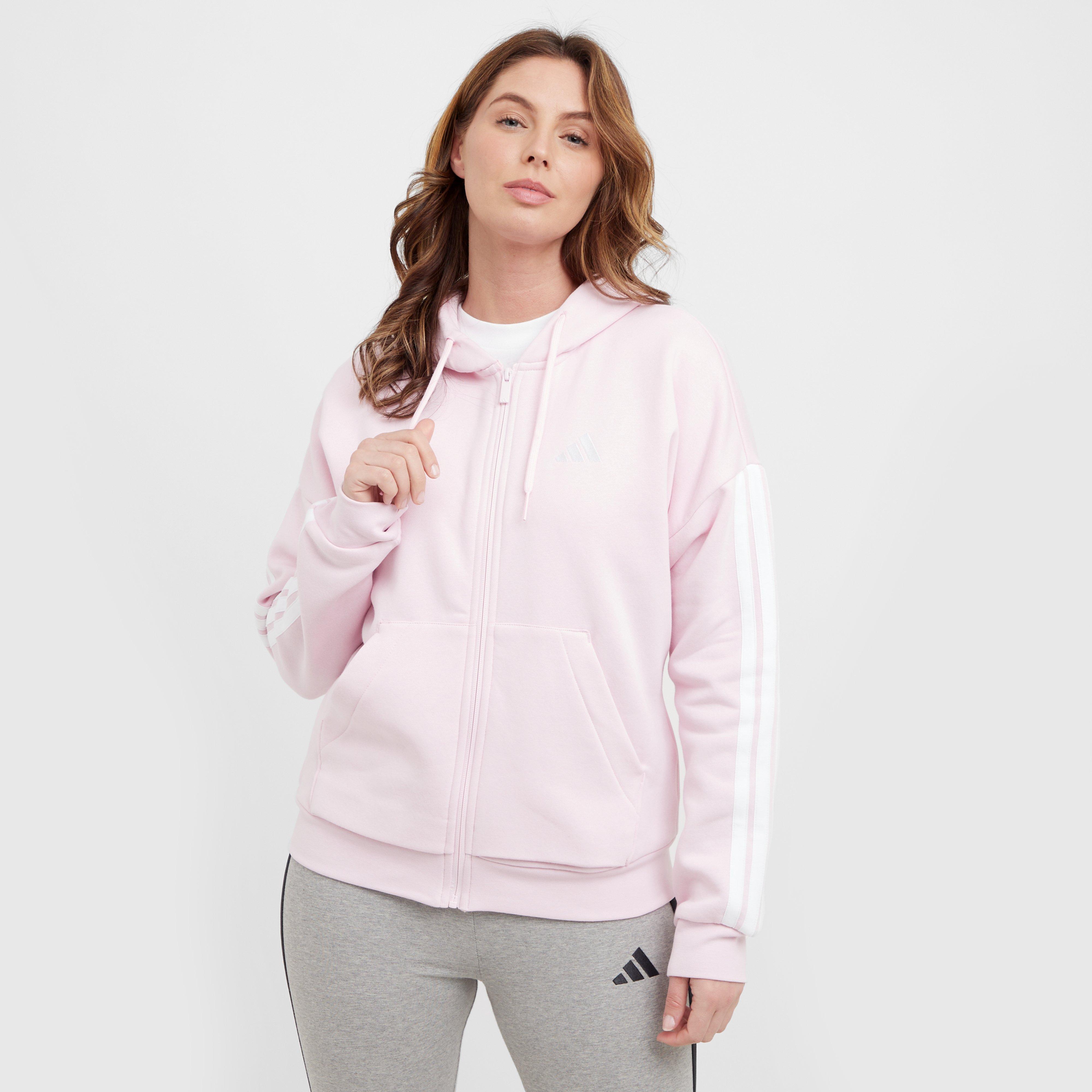 Women’s Essentials 3-Stripes Full-Zip Fleece Hoodie