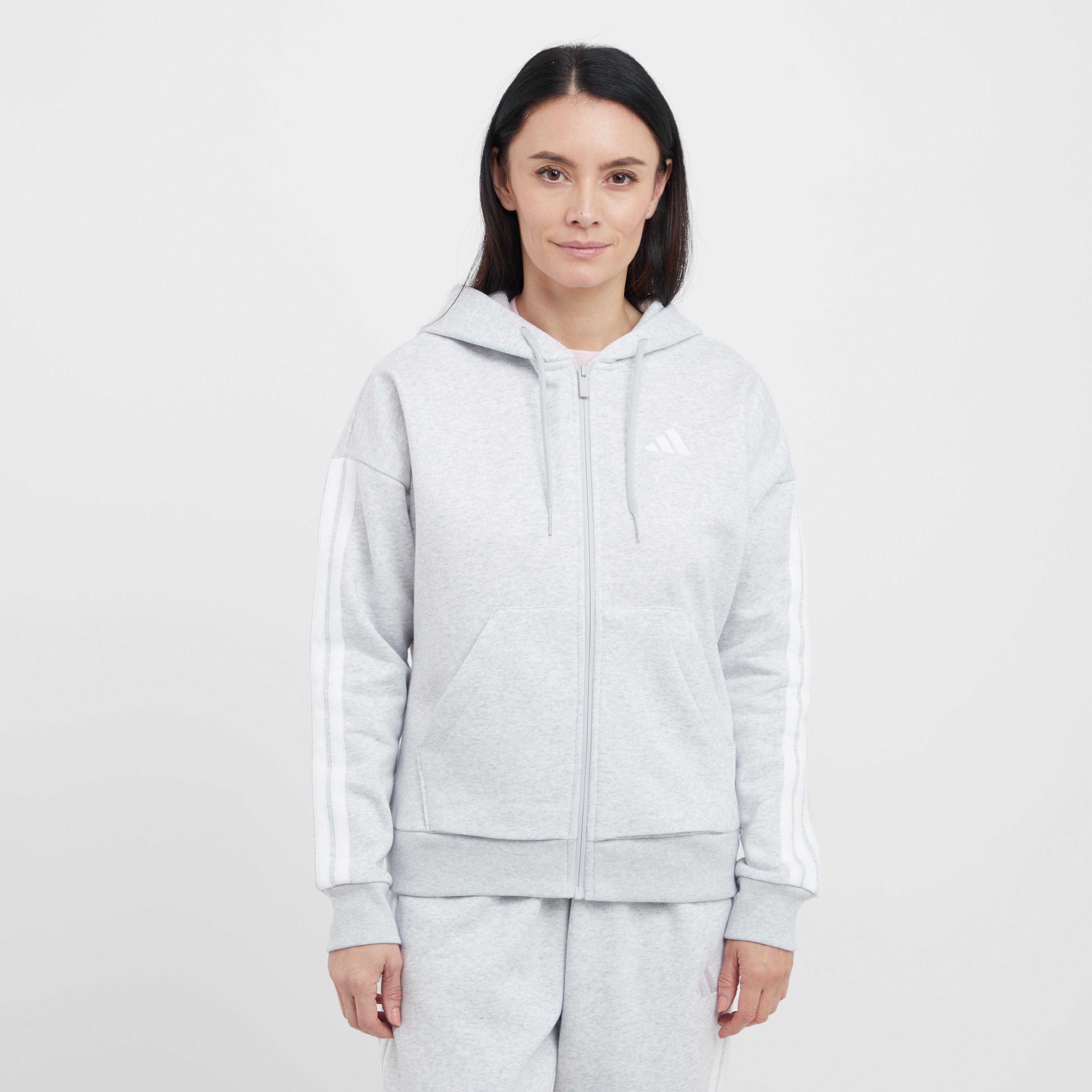 Women’s Essentials 3-Stripes Full-Zip Fleece Hoodie