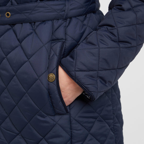 Women’s Belted Diamond Quilted Jacket
