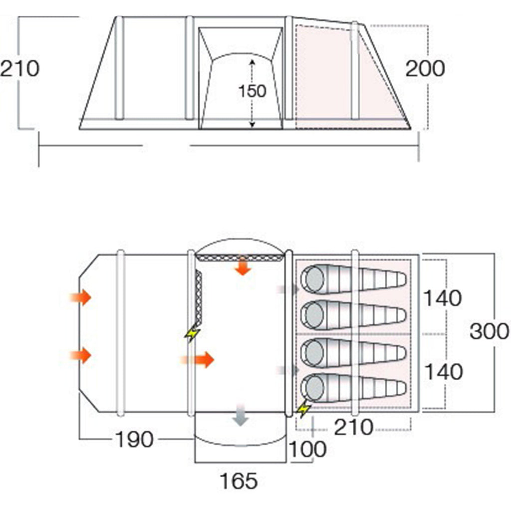 Refurbished Alderley Air 450 Tent