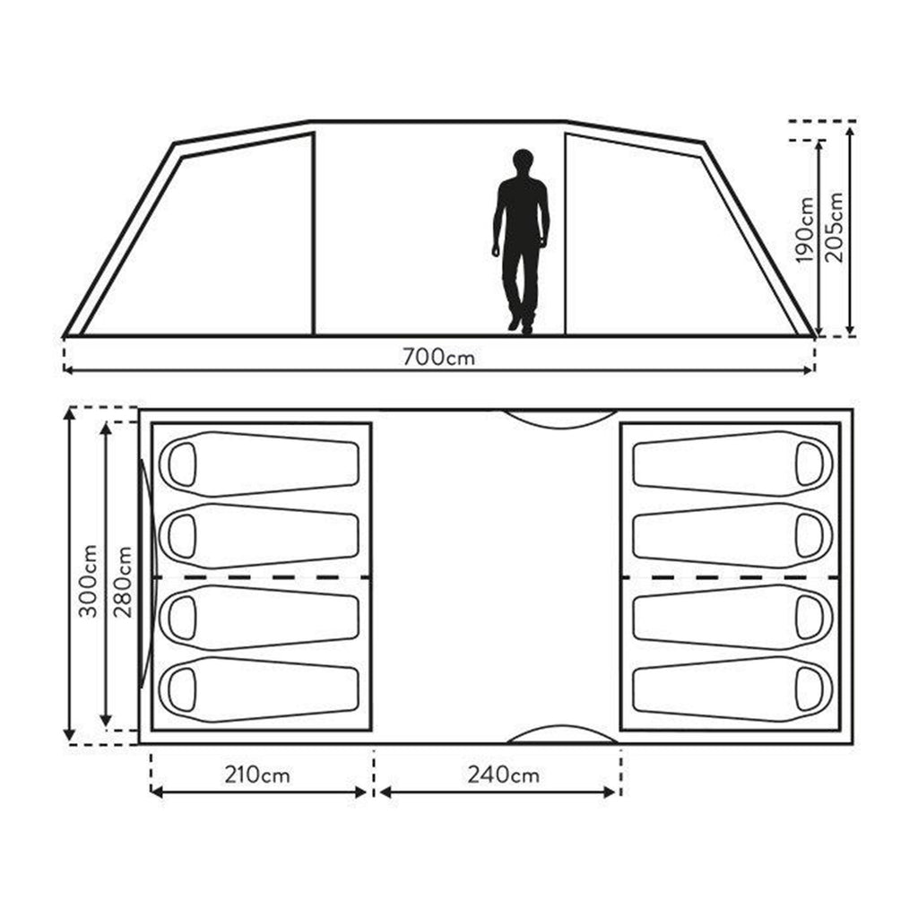 Refurbished Buckingham Elite 8 Family Tent
