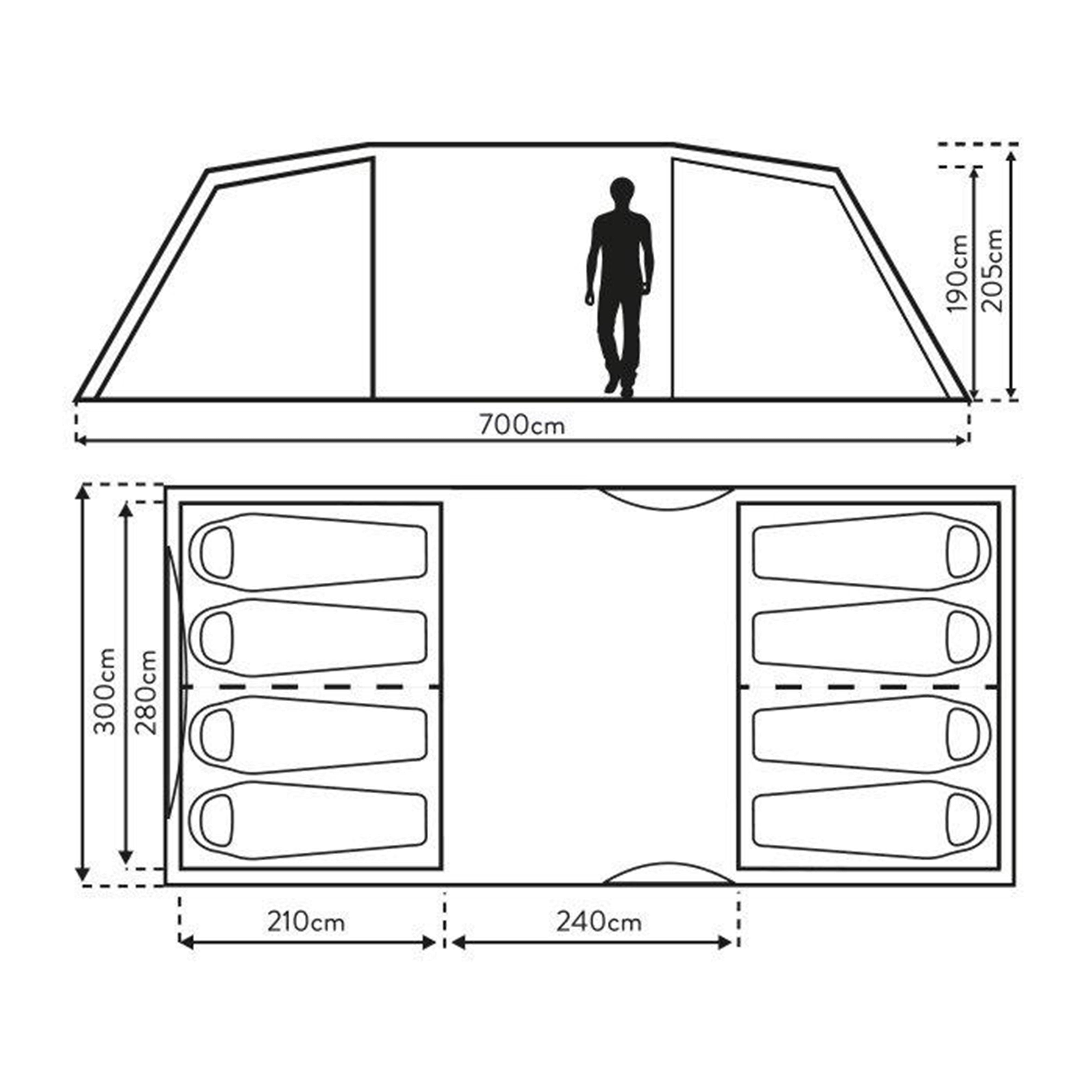 Refurbished Buckingham Elite 8 Family Tent