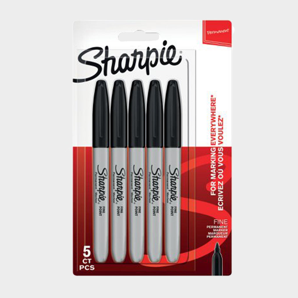Fine Permanent Marker Pens Black 12 Pack