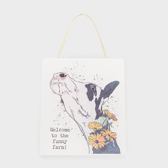 Medium Off Square Funny Farm Plaque