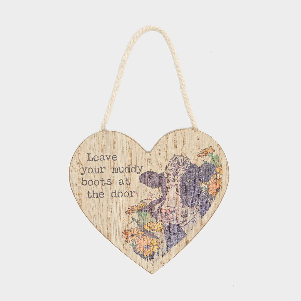 Small Boots At The Door Hanging Plaque