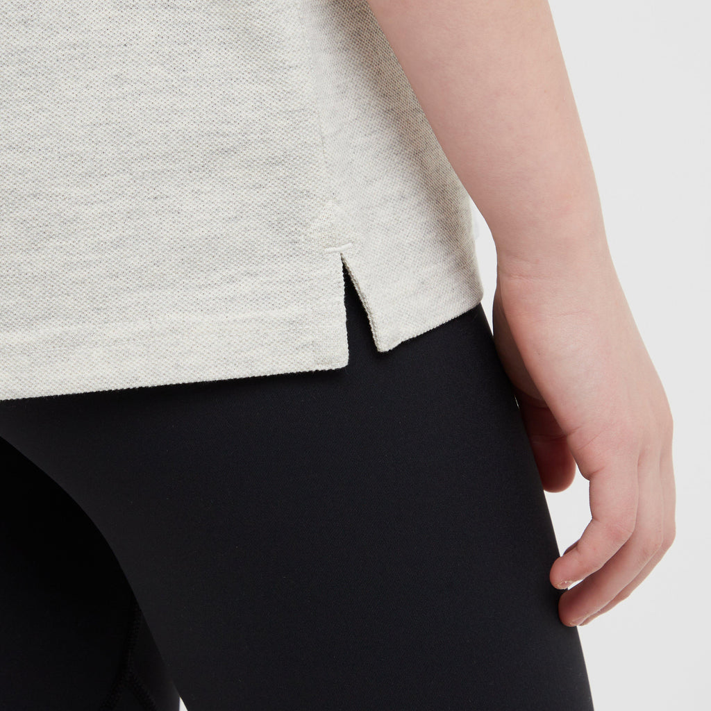 Kids' Ffion Short Sleeved Polo Shirt Grey Marl