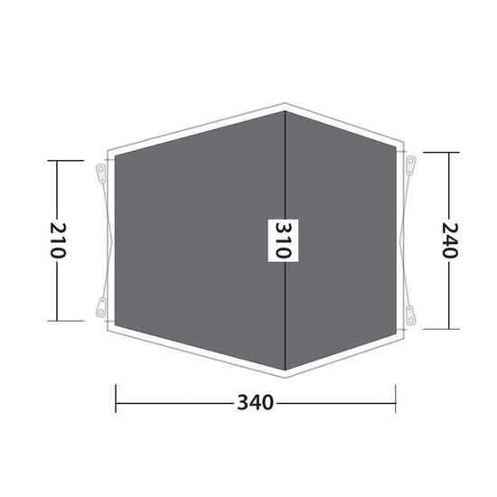 Woodcrest Awning Footprint Groundsheet - 360cm x 330cm x 220cm
