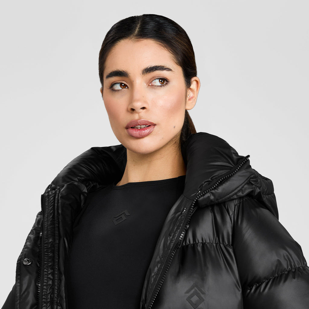 Women's Heavy Quilted Long Puffer Jacket