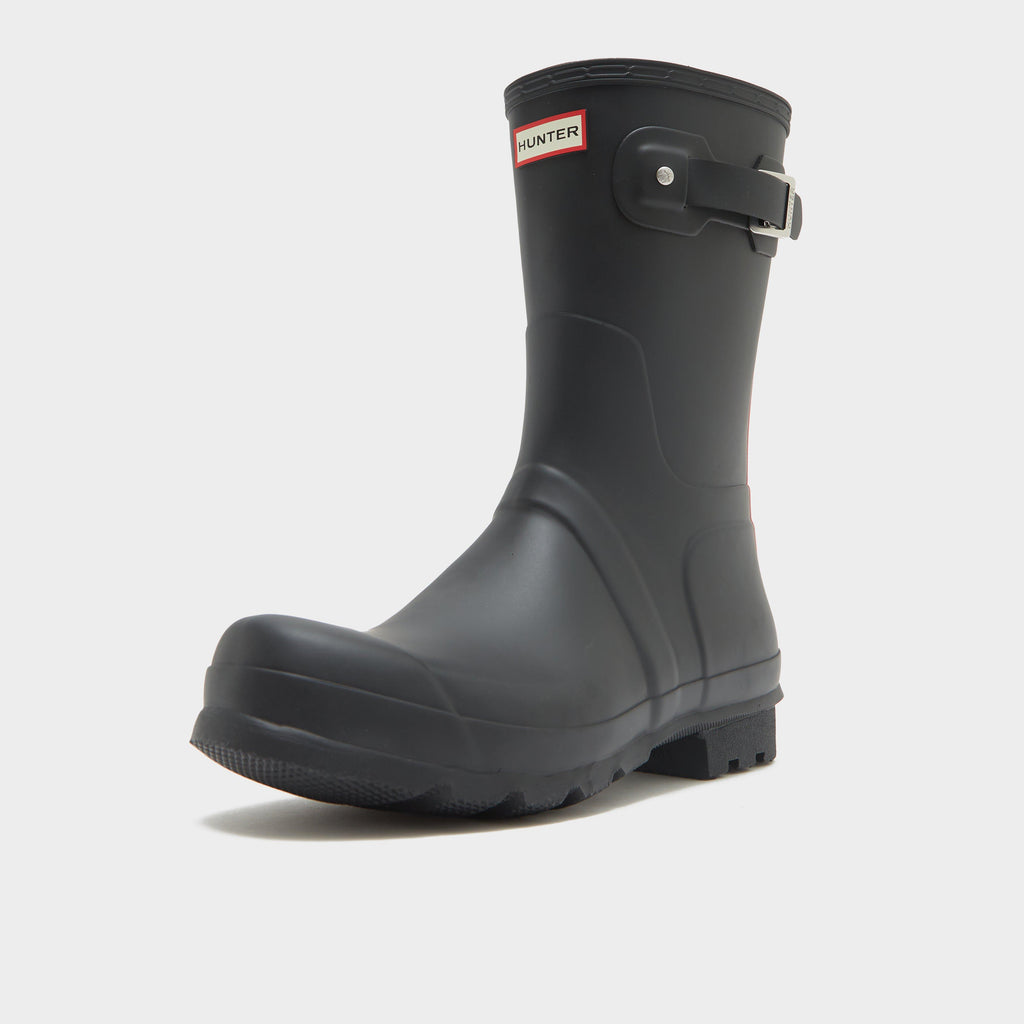 Men's Tri-Colour Logo Backstrap Short Wellington Boots