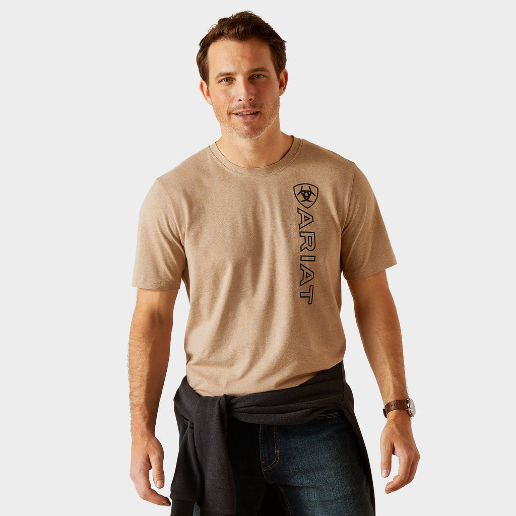 Mens Vertical Logo Short Sleeved Top
