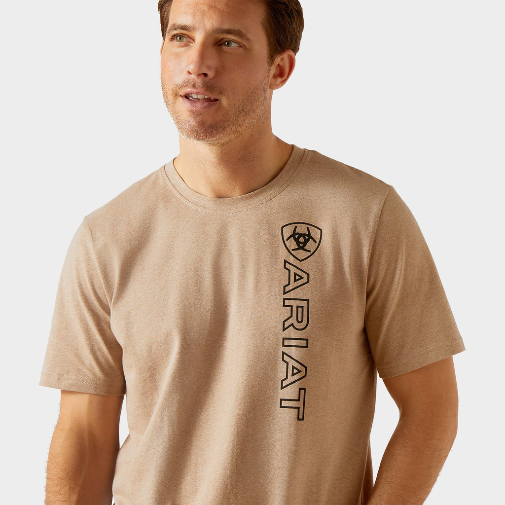 Mens Vertical Logo Short Sleeved Top