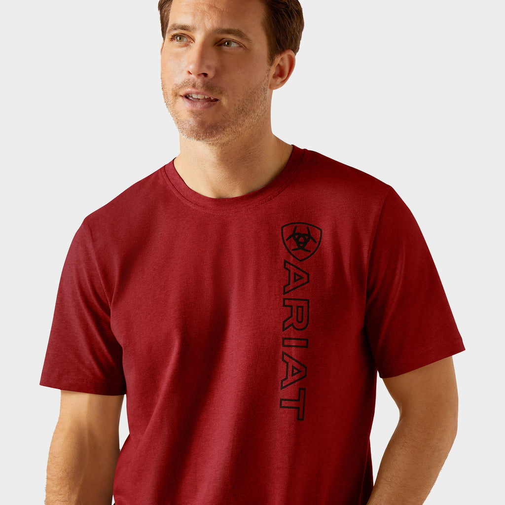 Mens Vertical Logo Short Sleeved Top