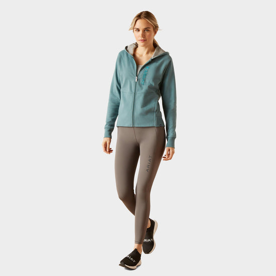 Womens Team Logo Full Zip Hoodie