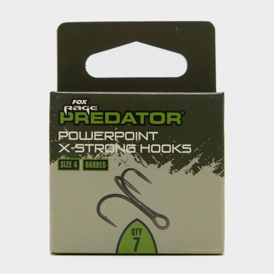 Predator X-Strong Barbed Treble Hooks 4 x 6