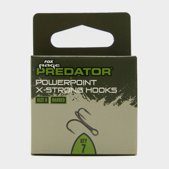 Predator X-Strong Barbed Treble Hooks 8 x 6