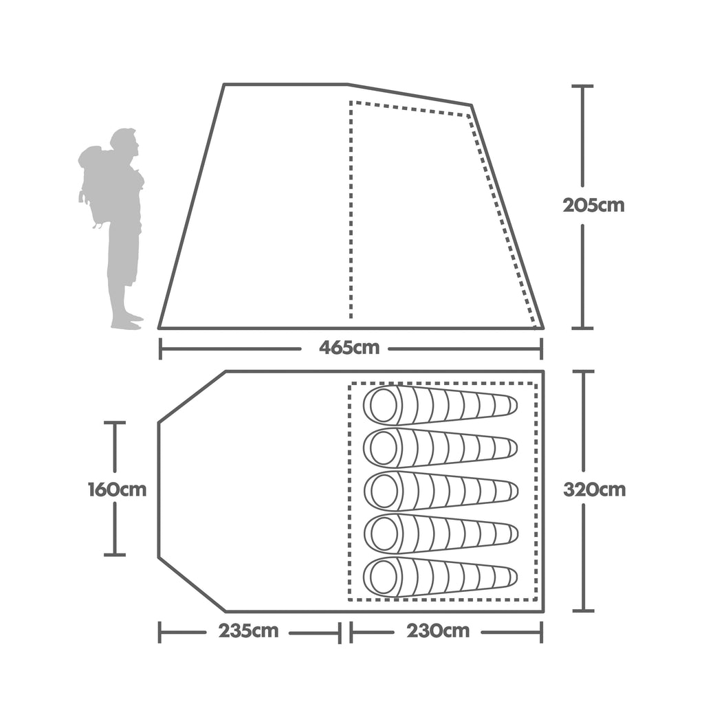 Rydal Air 500 5 Person Tent