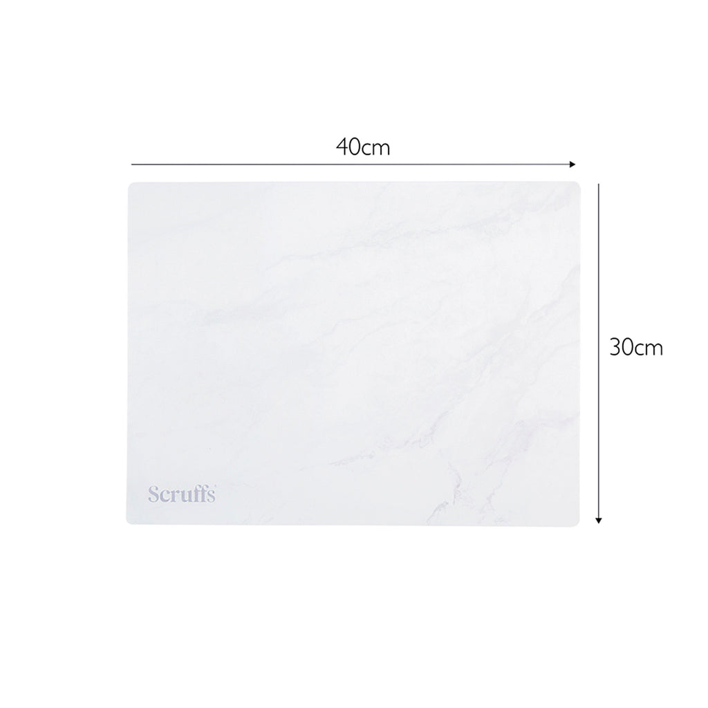 Pet Placemat White Marble Print