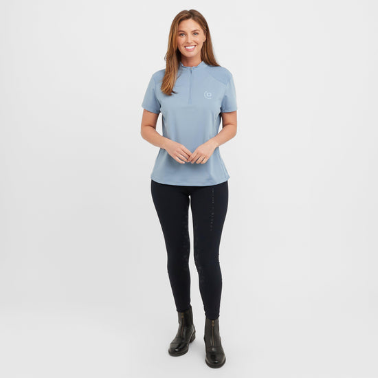 Women's 1/4 Zip Breathable Short Sleeved Riding Top