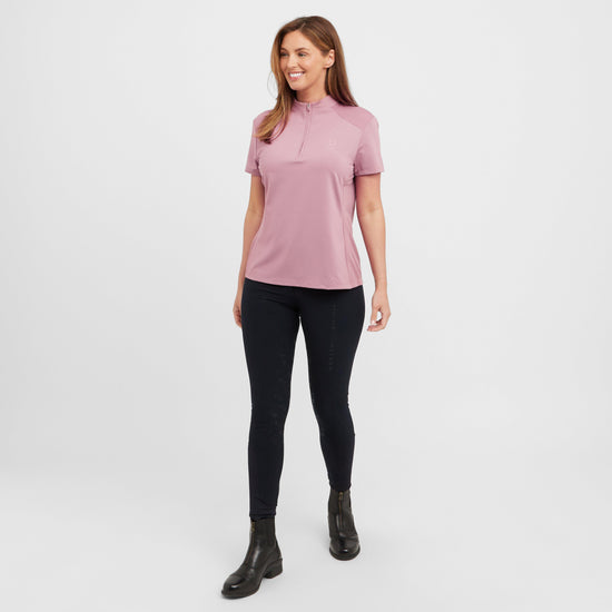 Women's 1/4 Zip Breathable Short Sleeved Riding Top