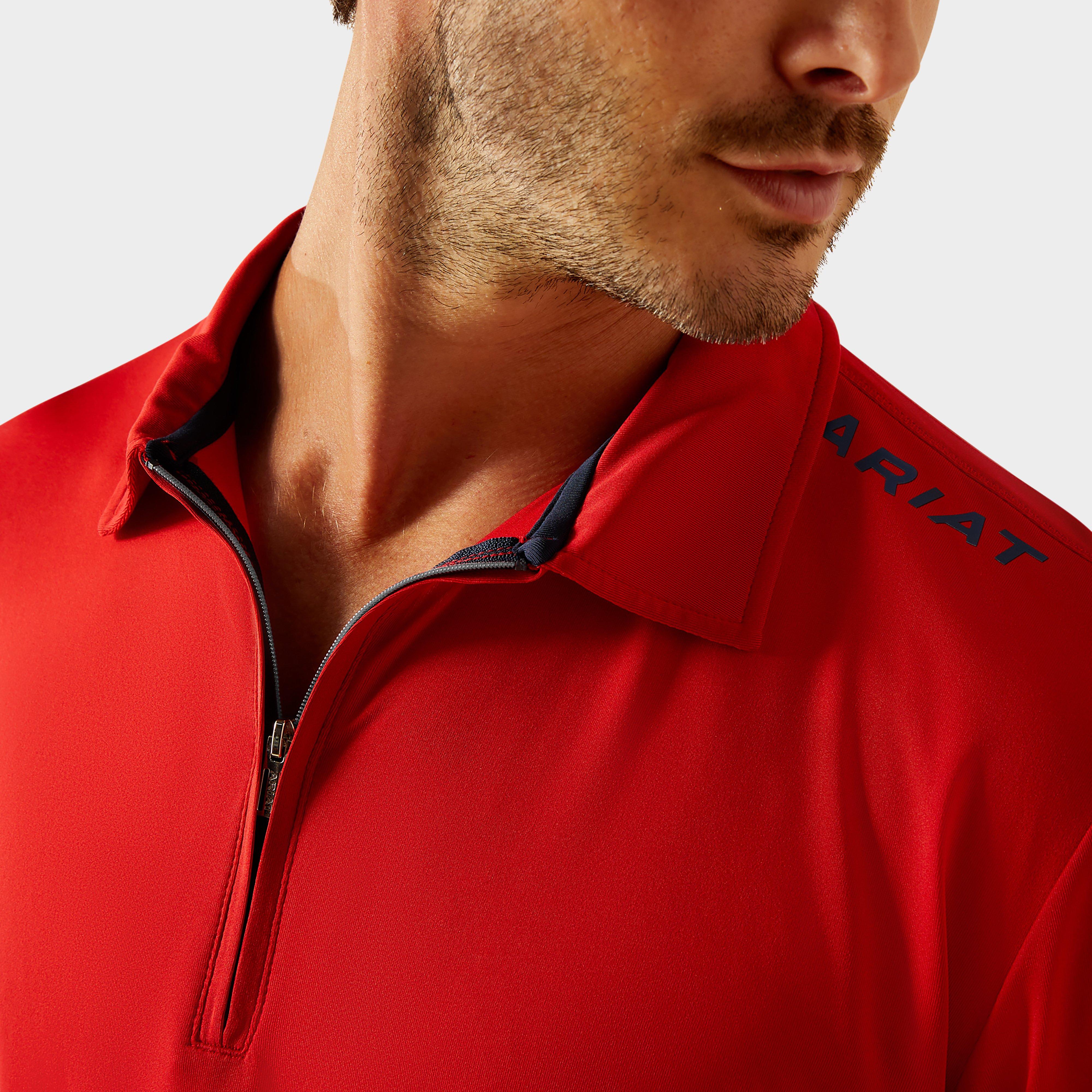 Mens Bandera 1/4 Zip Short Sleeved Polo Shirt