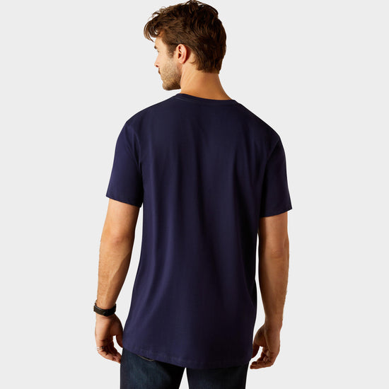 Mens Vertical Logo Short Sleeved Top