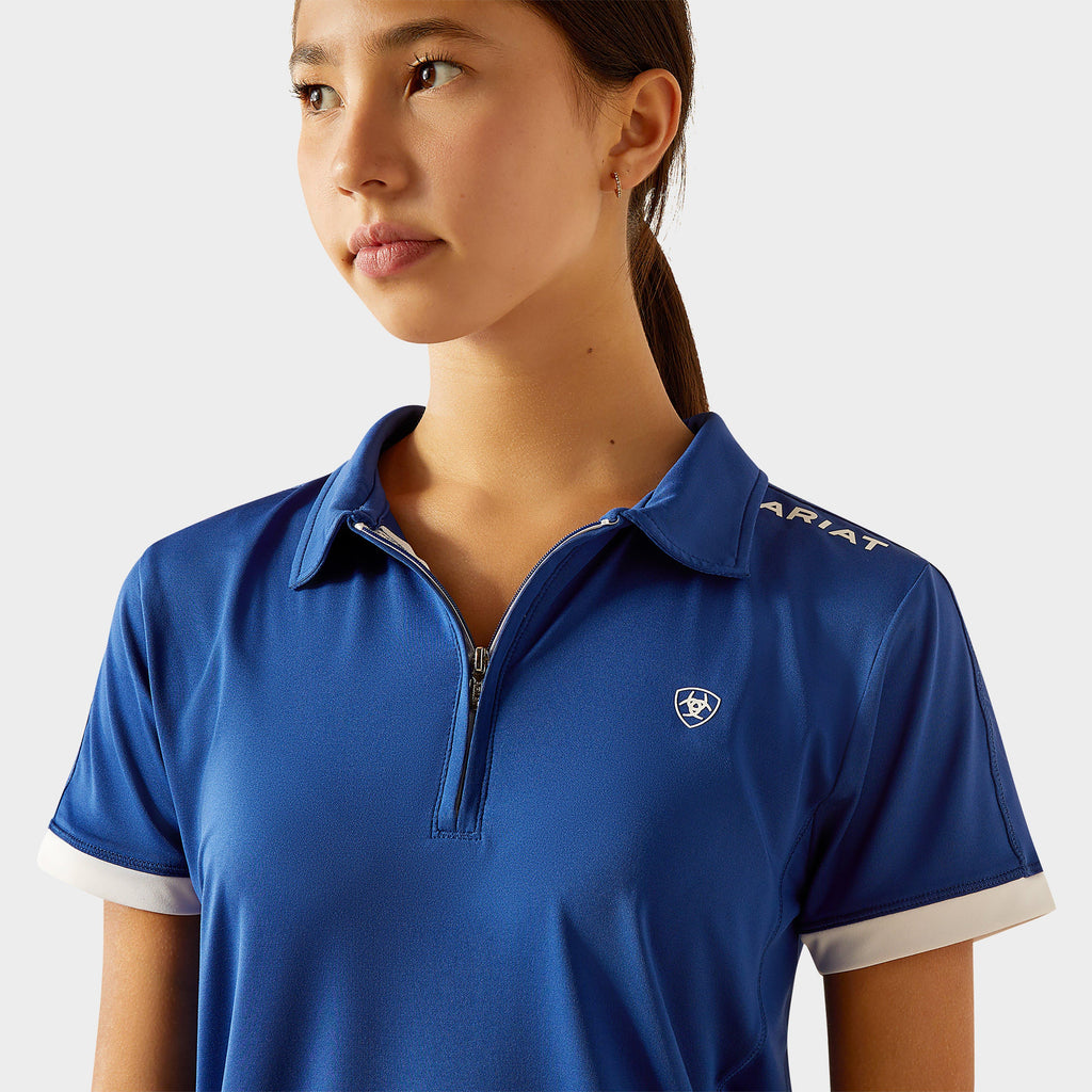 Kids Bandera 1/4 Zip Short Sleeved Polo Shirt